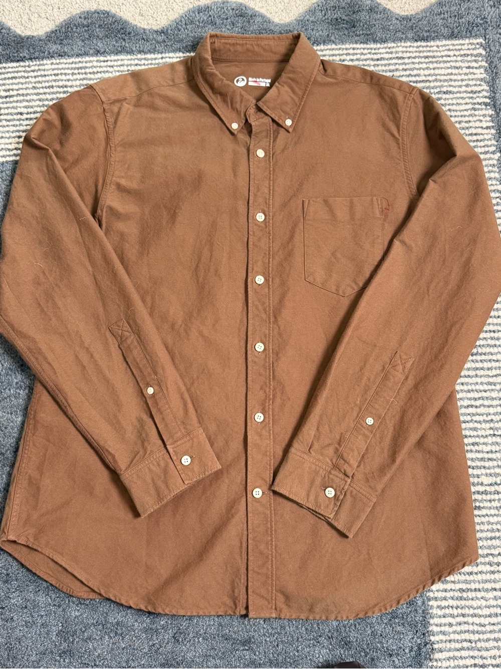 Outlier Brown Button-Down Men's Shirt